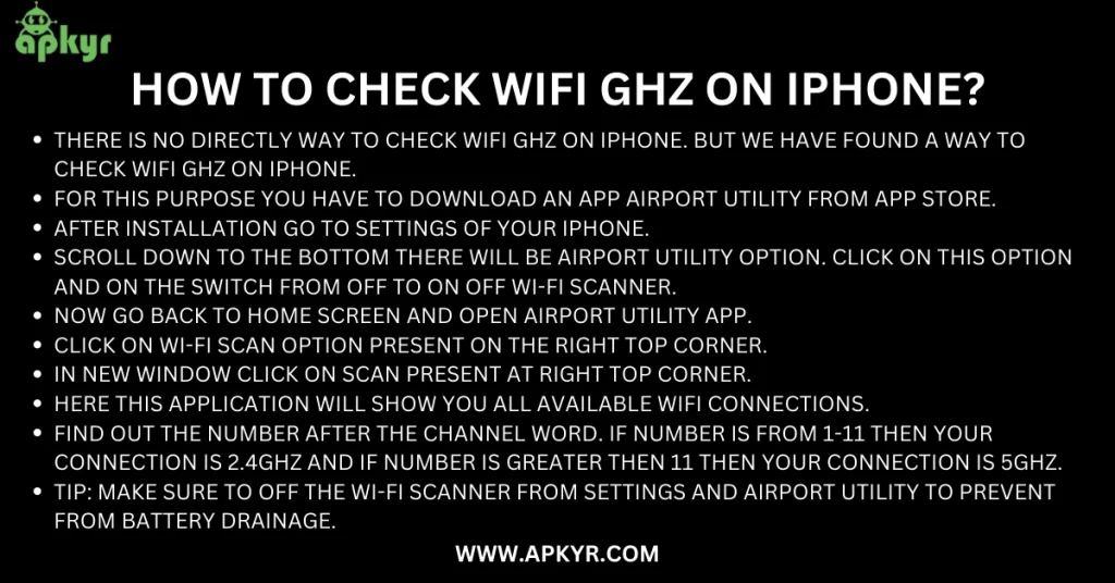 How To Check Wifi GHz on iPhone?